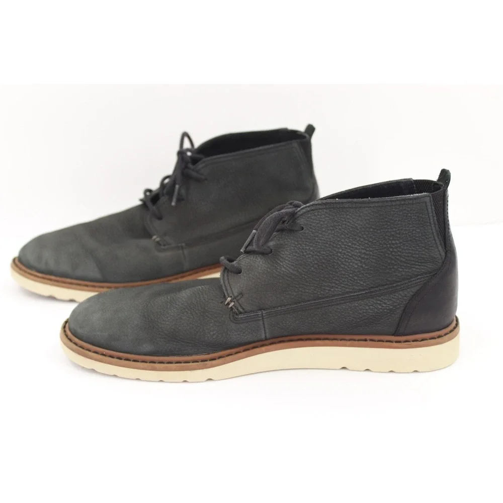 REEF Voyage Chukka Boots MENS 12 Black Suede Leather Casual Beach‎ Coastal